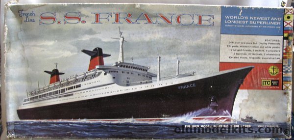 ITC 1/450 SS France (Norway) French Line Ocean Liner, 3600-4-500 plastic model kit